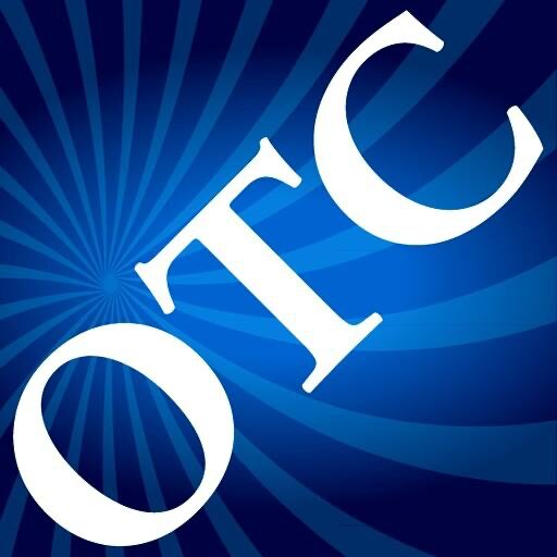 12 Logo with the letters OTC on a blue spiral background.
